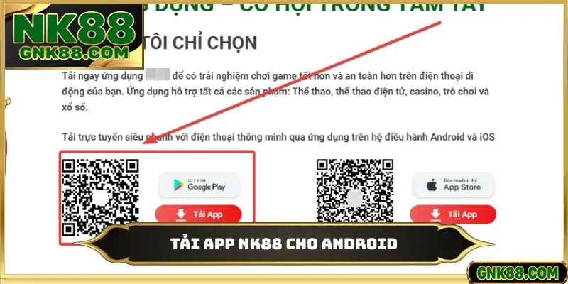 Tải app NK88 cho Android